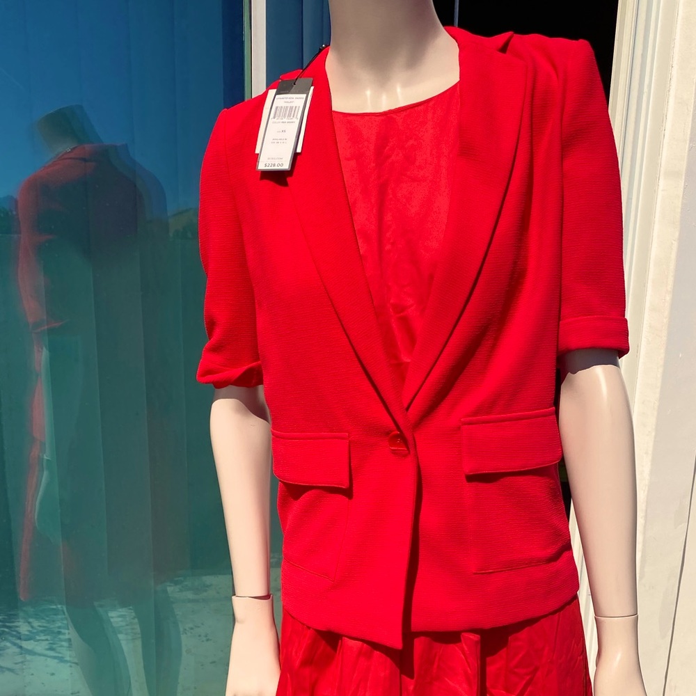 Red BCBGMaxazria blazer in XS $228
